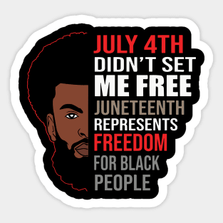 Juneteenth, Celebrate Juneteenth, Black Man, Black Lives Matter Sticker